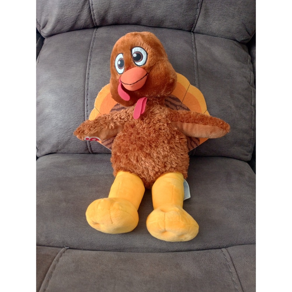 Build a Bear Turkey 18" Plush Stuffed Animal Thanksgiving Bird Brown Soft BABW